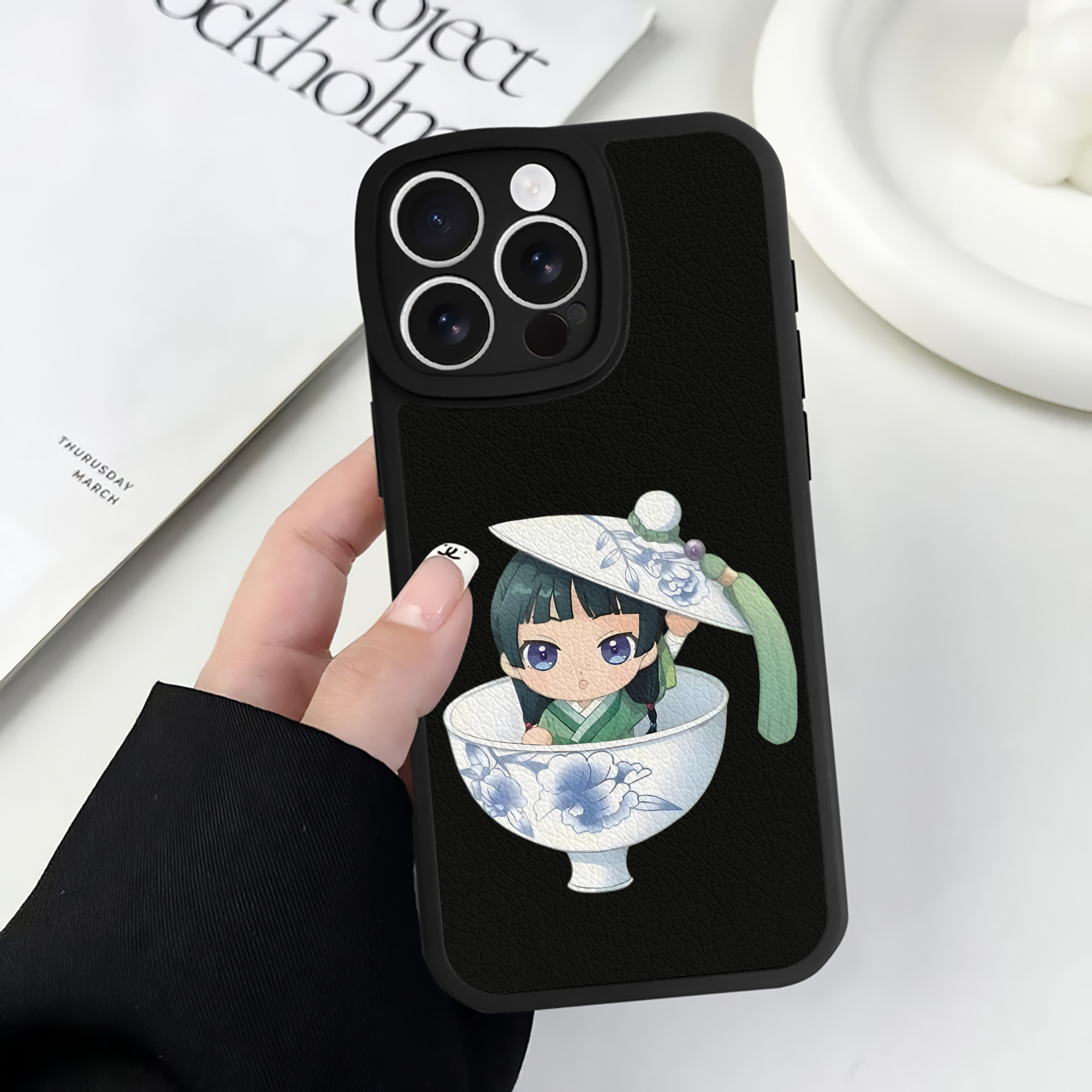 （画像用） 薬屋のひとりごと The Apothecary Diaries 【iPhone 16シリーズ対応】シリコンスマホケース（レザー調） 材質：シリコン